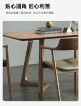 "Luxury Italian-style wooden dining table—modern, waterproof, and perfect for kitchen or living spaces.