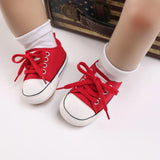 5-Colors Classic Baby Shoes Boys Baby Girls Casual Canvas Sneakers Lace Up Infant Toddler Rubber Anti-slip Newborn Baby Shoes