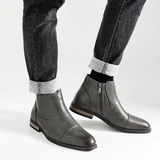 Men's Comfortable Ankle Leather Boots Men's Fashion Brand