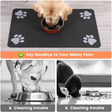 Absorbent Pet Feeding Mat - Waterproof Rubber-Backed Bowl Mat for Dogs & Cats, Quick-Drying Design