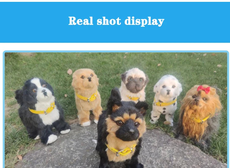 Voice-controlled electric dog toy plush with music, perfect for kids and as a gift.