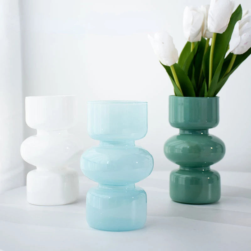 Nordic Glass Vase - Stylish Home Decor for Room or Desktop Flower Display
