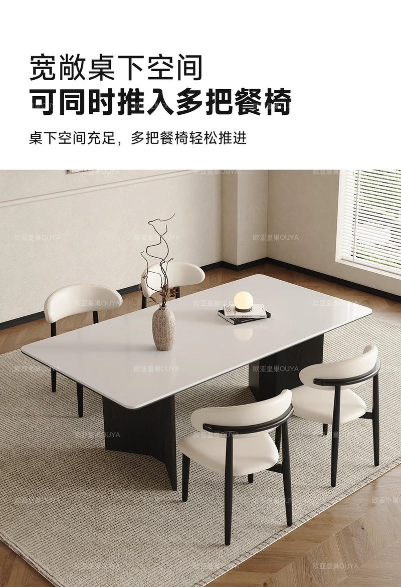 Mobile Nordic extending dining table—ideal for restaurants and living rooms, combining style and functionality."