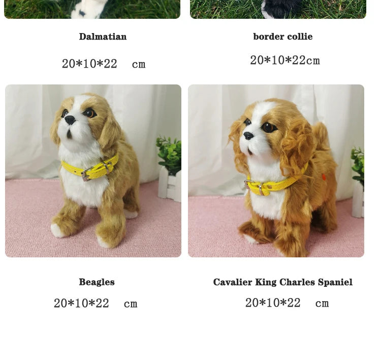 Voice-controlled electric dog toy plush with music, perfect for kids and as a gift.