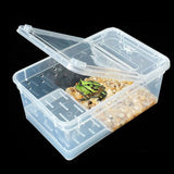 Transparent acrylic reptile tank with lid, ideal for breeding insects, spiders, tortoises, and lizards