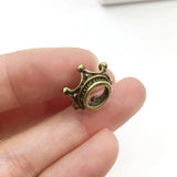 50pcs small crown alloy charms—perfect for DIY jewelry, hair accessories, and crafts