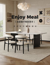 Mobile Nordic extending dining table—ideal for restaurants and living rooms, combining style and functionality."