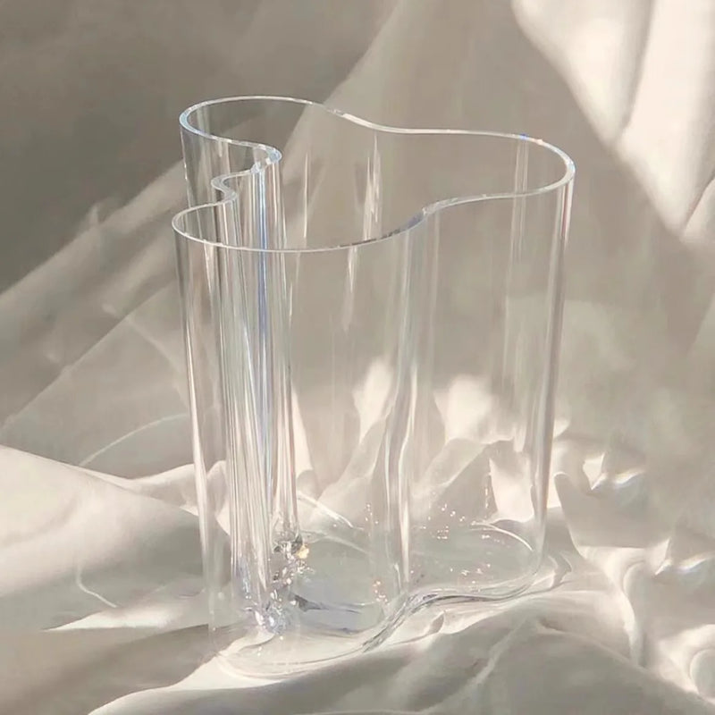 European Glass Vase - Modern Room Decor with Hydroponic Plants, Perfect for Weddings, Parties, or Living Room Styling