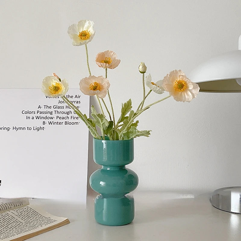 Nordic Glass Vase - Stylish Home Decor for Room or Desktop Flower Display