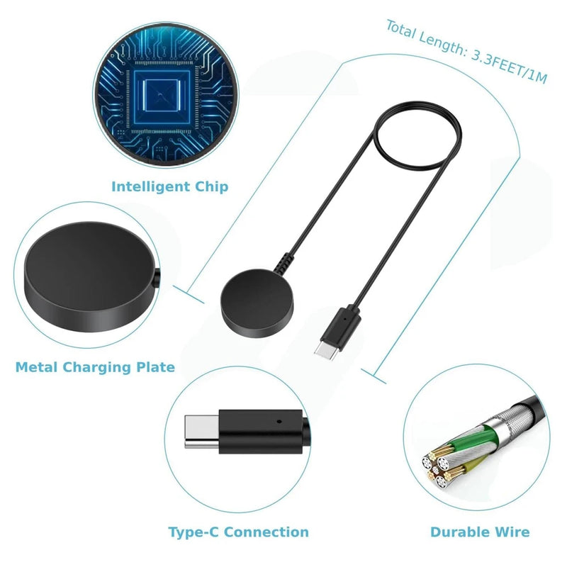 Charger for Samsung Galaxy Watch 7 40 44mm/Galaxy Watch Ultra 47mm/Galaxy Watch 6/ 6 Classic/Galaxy Watch 5 Pro Charging Cable