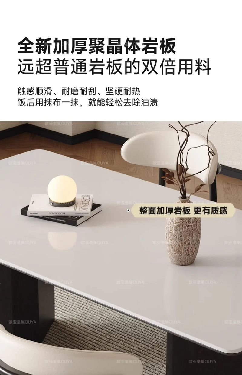 Mobile Nordic extending dining table—ideal for restaurants and living rooms, combining style and functionality."
