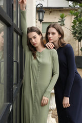 AS 2025 summer woman dress comfortable ribbing maxi button dress  lady clothes