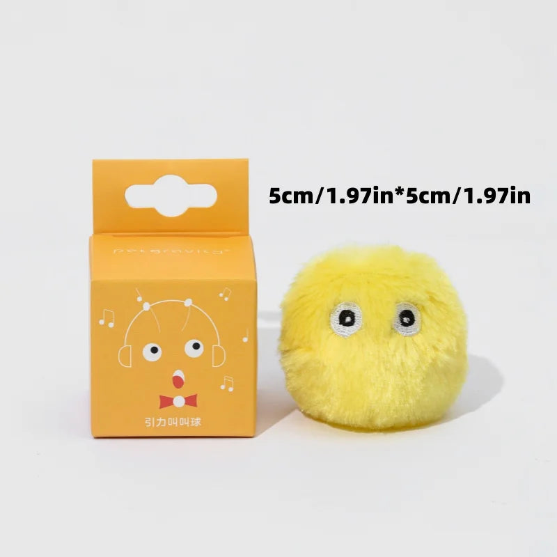 1/3pcs plush interactive toy balls—smart, touch-activated with sound and catnip, perfect for playful cats and dogs.