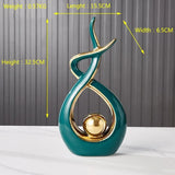 Nordic Ceramic Figurines - Living Room or Desk Decor Statues, Feng Shui Ornaments