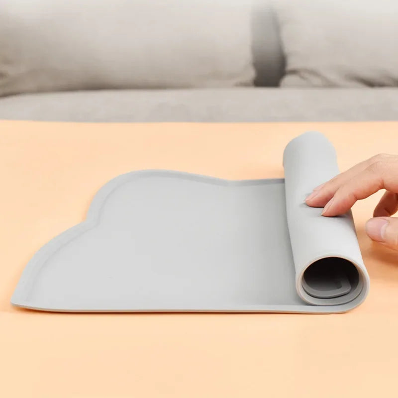 Waterproof Silicone Pet Feeding Mat - Non-Slip Food & Water Bowl Pad for Dogs and Cats