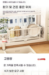 Narrow kitchen rack with drain tray—perfect for drying dishes, bowls, chopsticks, and utensils."
