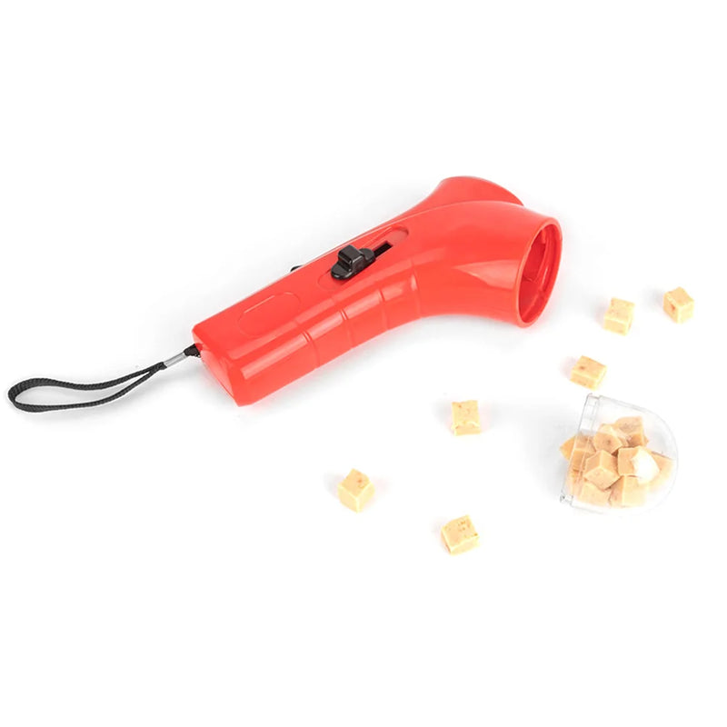 Interactive Pet Treat Launcher - Food Dispenser Gun for Dog & Cat Exercise and Trainin