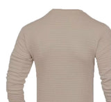Men's fashion small check Waffle youth crew-neck jacquard check hoodie