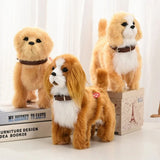 Voice-controlled electric dog toy plush with music, perfect for kids and as a gift.