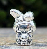 Cute 925 sterling silver cat pendant bead—fits original charm bracelets. Perfect for women and men.