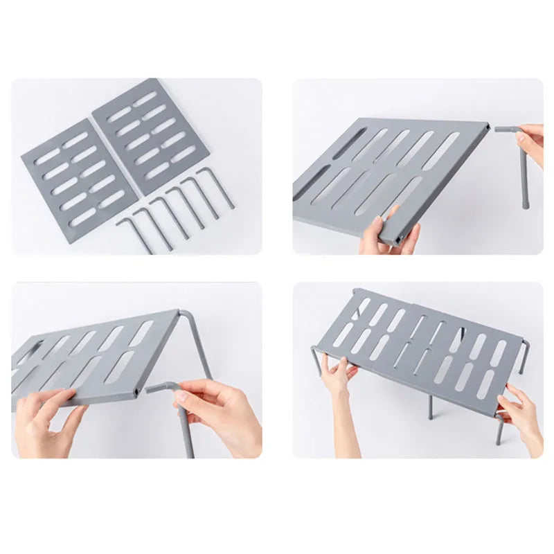 Kitchen Retractable Shelves, Cupboard Dish Racks, Kitchenware Condiment Storage Racks, Kitchen Spice Racks Storage Shelves
