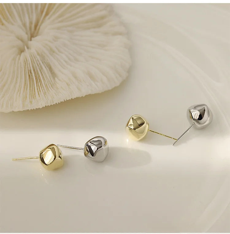 925 Silver Stud Earrings Women's Style Cute Sweet Jewelry Accessories Simple Fashion Jewelry