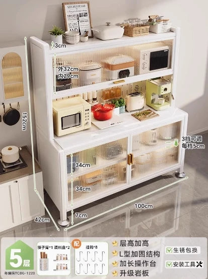 Kitchen Sideboard - Multifunctional Cabinet for Dining Room or Kitchen, Storage & Display Furniture