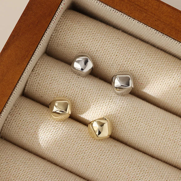 925 Silver Stud Earrings Women's Style Cute Sweet Jewelry Accessories Simple Fashion Jewelry