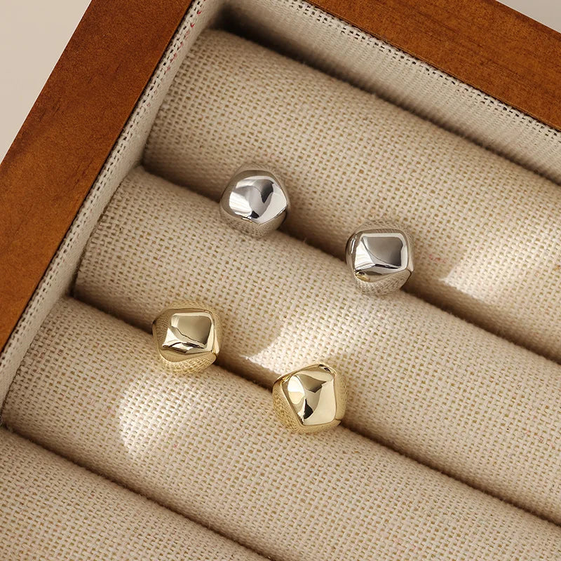 925 Silver Stud Earrings Women's Style Cute Sweet Jewelry Accessories Simple Fashion Jewelry