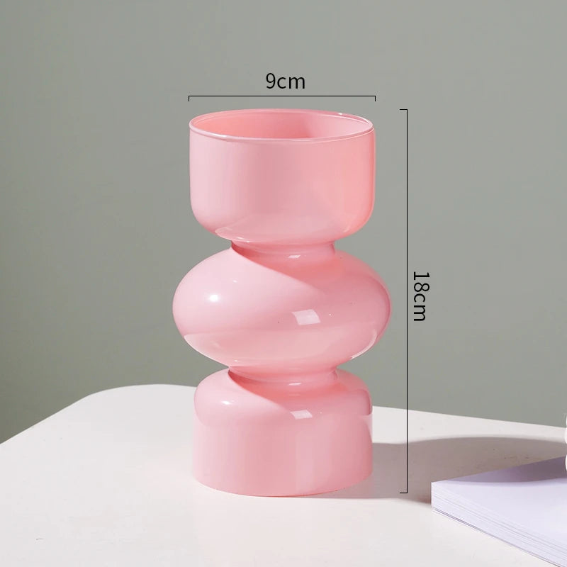 Nordic Glass Vase - Stylish Home Decor for Room or Desktop Flower Display