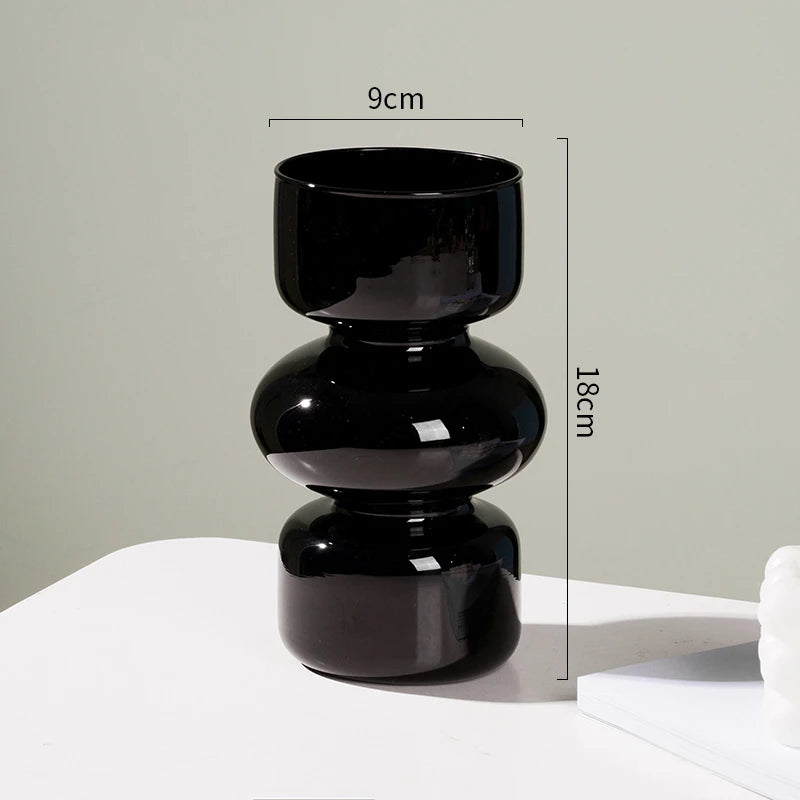 Nordic Glass Vase - Stylish Home Decor for Room or Desktop Flower Display
