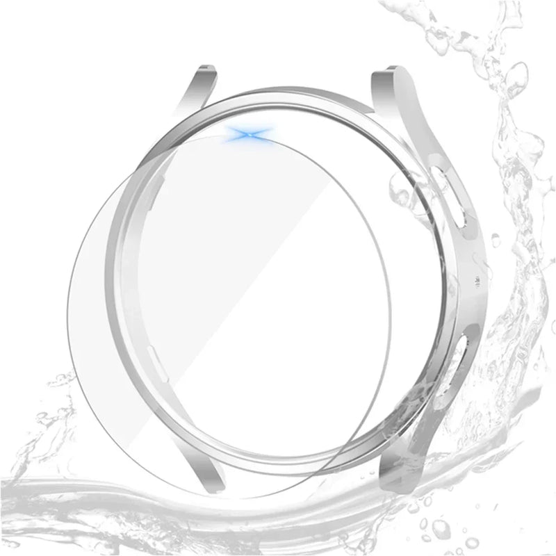 Glass+Case for Samsung Galaxy Watch 7 Waterproof PC Galaxy Watch 6 5 4 40mm 44mm Cover Galaxy Watch FE Cover+Screen Protector