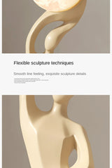 Abstract Art Statue - Nordic Living Room Floor Sculpture, Luminous Home Decor Ornament, Housewarming Gift