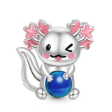 Cute 925 sterling silver cat pendant bead—fits original charm bracelets. Perfect for women and men.