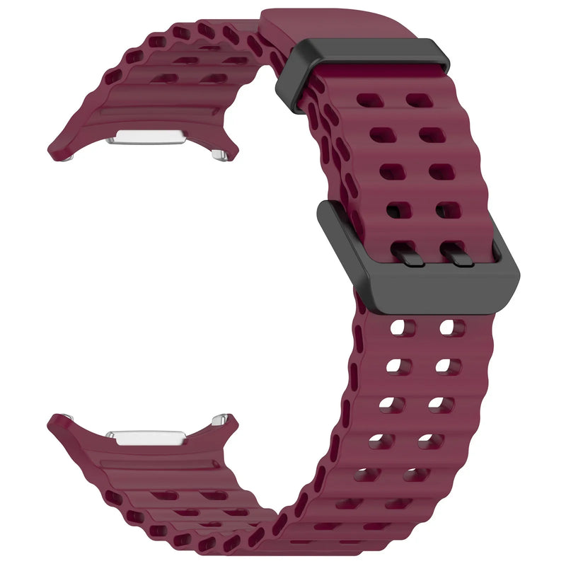 Official Ocean Silicone Strap For Samsung Galaxy Watch 7 Ultra 47mm Watchband Replacement Bracelet For Galaxy Watch Ultra Correa