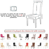 Dining Chair Covers,Solid Pu Leather Waterproof and Oilproof Stretch Dining Chair Protector Cover Slipcover
