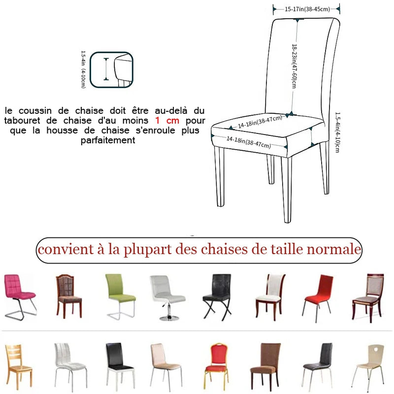 Dining Chair Covers,Solid Pu Leather Waterproof and Oilproof Stretch Dining Chair Protector Cover Slipcover