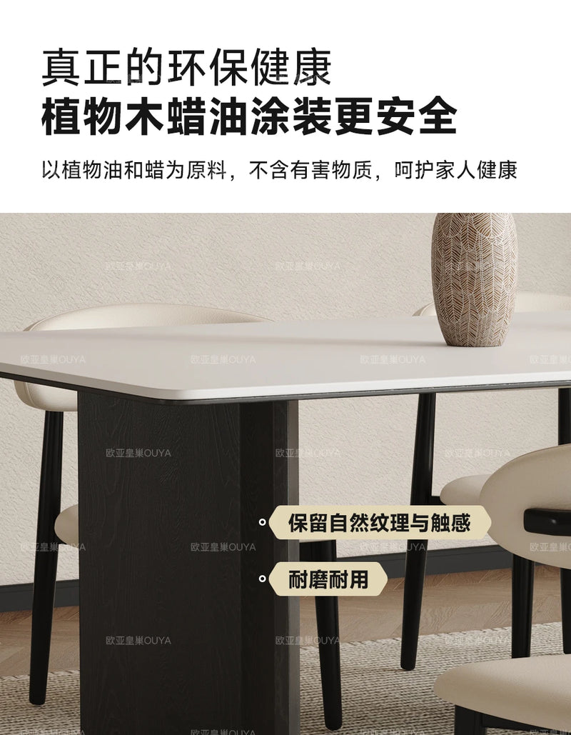 Mobile Nordic extending dining table—ideal for restaurants and living rooms, combining style and functionality."
