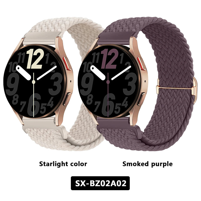2 Packs Watch Bands For Samsung Galaxy Watch Active 2 40mm 44mm/Active 40mm/Galaxy Watch 3 41mm/42mm/Gear S2/Galaxy Watch 4 5 6