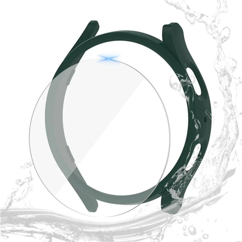 Glass+Case for Samsung Galaxy Watch 7 Waterproof PC Galaxy Watch 6 5 4 40mm 44mm Cover Galaxy Watch FE Cover+Screen Protector