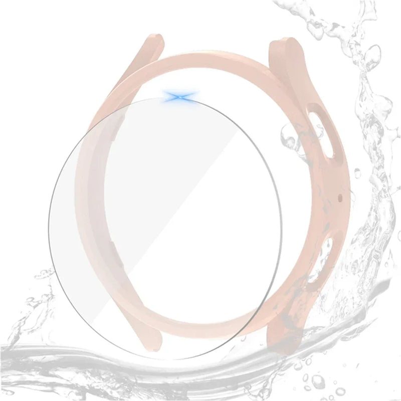 Glass+Case for Samsung Galaxy Watch 7 Waterproof PC Galaxy Watch 6 5 4 40mm 44mm Cover Galaxy Watch FE Cover+Screen Protector