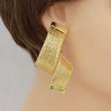 Women's Jewelry Sets Gold Plated Sprial Necklaces Simple Earrings Italian Fashion Rings Bracelets