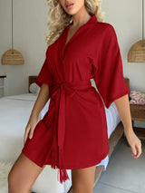 Silky lace nightgown—soft, stylish, and perfect for all-season comfort and homewear elegance.