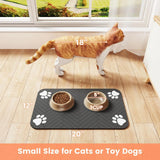 Absorbent Pet Feeding Mat - Waterproof Rubber-Backed Bowl Mat for Dogs & Cats, Quick-Drying Design
