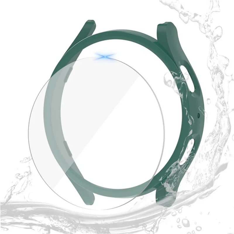 Glass+Case for Samsung Galaxy Watch 7 Waterproof PC Galaxy Watch 6 5 4 40mm 44mm Cover Galaxy Watch FE Cover+Screen Protector