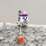 Cute 925 sterling silver cat pendant bead—fits original charm bracelets. Perfect for women and men.