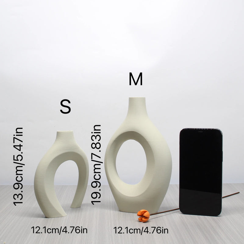 "Bohemian-style art vase set—perfect for home, office, or wedding decor in living rooms and bedrooms.