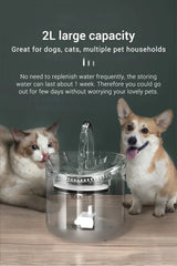 Automatic Pet Water Dispenser - Cat & Dog Drinking Fountain with Filter & Circulation System