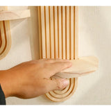 Wooden Wall Shelf - Boho Style Modern Home Decor for Living Room or Bathroom Display