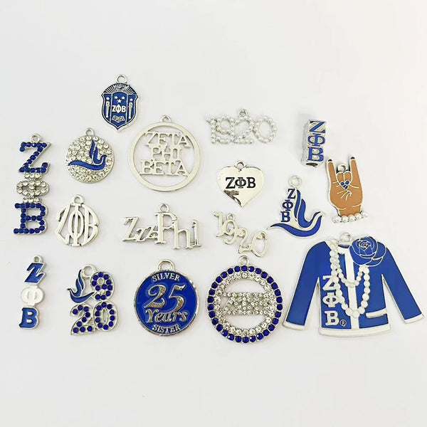 Zeta Sorority greek Charms DIY Fashion Jewelry Accessories